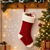 Meias de Natal da Amazon transfronteiriças, suprimentos de Natal, decorações de Natal, sacolas de presente, pingentes, itens decorativos torcidos de tamanho grande