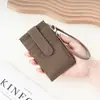 Nuevo monedero corto pequeño para mujer, cartera con cremallera ultradelgada, tarjetero compacto con múltiples ranuras para tarjetas, mini monedero, portaidentificación