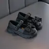 Zapatos de Cuero con Lazo para Niñas 2026 Verano Nuevos Modernos Zapatos Mary Jane para Niños Zapatos de Princesa Elegantes con Suela Suave para Niñas
