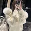 Casaco Cardigan de Tricô com Capuz Feminino Xinxuan, Novo Suéter de Manga Longa de Inverno