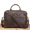 Explosiva Bolsa de Cuero Portátil para Viajeros de Negocios Transfronterizos Cuero Crazy Horse Hombro Cuero Vacuno Superior Maletín de Gran Capacidad