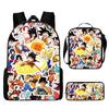 Mochila Nueva de Anime de Dibujos Animados de Dragon Ball de Amazon para Estudiantes de Primaria y Secundaria, Bolsa Escolar, Bandolera, Estuche para Lápices, Set de Tres Piezas