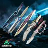 Remodelar Nueva Temporada Skin de Cuchillo Aleación de Zinc Modelo de Arma Delta Periférico de Juego Sin Filo Giratorio Plegable
