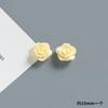 Color simulación 10MM flor rosa resina accesorios hecho a mano diy pegamento crema funda para teléfono móvil horquilla agujero material zapatos
