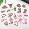 Vaquero Occidental Cabeza de Toro Pistola Botas Sombrero Bufanda Aleación con Goteo de Aceite Accesorios de Joyería DIY Pulsera Collar Colgante