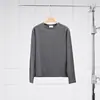 Oferta Especial de Liquidação: Top Básico Versátil Casual Romi 100% Algodão Manga Longa Gola Redonda Feminino