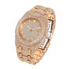 MISSFOX relógio tremolo Europeu e Americano moda rap Ice Watch hip hop cheio de diamante grande mostrador relógio masculino de quartzo
