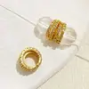 Retenção de Cor Alta Ouro 14K Furo Grande Zircônia Incrustada Recortada Contas Soltas Joias Artesanais com Contas Pulseira Colar DIY Acessórios de Cristal