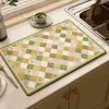Mantel individual estilo americano, Mantel aislante del calor y absorbente de agua para encimera, Tapete escurridor de tierra de diatomeas para cocina, lavable, no requiere lavado, Posavasos, Protector de encimera
