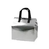 Bolsas Térmicas Plateadas para Llevar para Catering, Postres, Té de Leche, Bolsas de Empaque Desechables Comerciales de Tela No Tejida con Papel de Aluminio, en Stock, Engrosadas