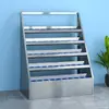 Estante para Sala de Té Taller de Fábrica 304 Estante para Tazas de Té Acero Inoxidable Multicapa Portavasos de Agua Estante de Almacenamiento para Termos