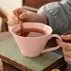 Taza de Trompeta de Color Sólido Glaseado Japonés Linda Personalizada Taza de Agua Linda Taza de Regalo Cerámica de Negocios Transfronteriza