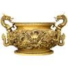 Adorno Quemador de Incienso con Forma de Dragón, Cuenco del Tesoro Doble Dragón de Cobre, Quemador de Incienso de Dragón Auspicioso Grande para Ofrendas en Casa o Tienda a Guanyin