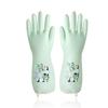 Luvas domésticas para lavar pratos Longo Durável Limpo À Prova D' Água Lavanderia Doméstica Escova Tigela Luvas de Borracha de Proteção do Trabalho Cozinha Engrossada