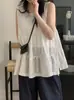Ins2026 Coreano Nuevo Estilo Verano Dulce Francés Encaje Lazo Lateral Versátil Chaleco Superior para Apilar para Mujer