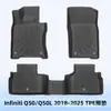 Adequado para Infiniti Q50/Q50L 2018-2025 Tapete de Chão e Tapete de Porta-Malas de Material TPE 3D para Todas as Condições Climáticas