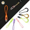 Cordón de TPU moldeado por inyección personalizado con tirador de cremallera translúcido hueco para ropa, bolsos y chaquetas, con tirador desmontable