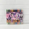 Grupo de Niñas Hunter Crayones Giratorios Grupo de Chicas K-Pop Grupo de Chicos Pasteles al Óleo de 12 Colores Bolígrafos Cortos de Dibujo