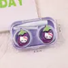 Estuche de Lentes de Contacto de Verdura Lindo de Dibujos Animados Estuche de Lentes de Contacto Compacto Portátil Caja de Almacenamiento Caja Doble para Miopía Venta al por Mayor