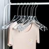 Percha de acrílico transparente para ropa, de alta gama, para colgar vestidos de novia, antideslizante, con pinza para pantalones, para mujer