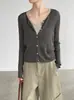 Suéter de Tricô Taochuan Design Simples Duas Peças Manga Longa 26 Outono Feminino Versátil Blusa Color Block YL209