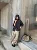 Trench coat casual com gola virada e botões, gola alta, para mulheres, novo modelo primavera/outono 2026, muito estiloso e leve para figuras petites