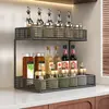 Estante de almacenamiento para cocina para artículos de uso diario y especias, almacenamiento en niveles para escritorio, ahorra espacio, gran capacidad, ventilación de malla, fuerte capacidad de carga
