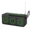 2025 Nueva Tarjeta Inalámbrica de Audio Bluetooth Radio FM Solar de Escritorio Portátil Mini Caja de Audio