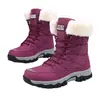 Botas de senderismo calientes de comercio exterior para mujer, botas de nieve, zapatos de exterior de caña alta, zapatos de senderismo