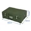 Caja de Plástico Rodante Caja de Material 600*400*200 Caja de Almacenamiento Caja de Equipo de Estrategia de Campo al Aire Libre Caja de Transporte de Equipo de Combate