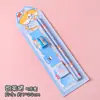 Régua lápis borracha material escolar conjunto de cinco peças prêmios para alunos do jardim de infância conjunto de material escolar borracha apontador de lápis conjunto de cinco peças