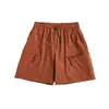 Pantalones cortos de trabajo casuales funcionales urbanos grises, secado rápido, ligeros para hombre, shorts deportivos con cordón hasta la rodilla, pantalones holgados de verano