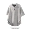 2026 Nova Camiseta de Manga Curta Masculina Marca da Moda Verão Solta Estilo de Hong Kong Celebridade da Internet Tendência ins Simples Marca da Moda Top Listrado
