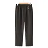 Calça Reta de Alta Qualidade para Mães Outono/Inverno 2026 Nova Calça Elegante Versátil para Mulheres de Meia-idade e Idosas Cintura Alta Elástico Espessado Calça Longa