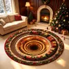 Alfombra 3D tridimensional de Navidad para sala de estar, uso doméstico, resistente a la suciedad y al desgaste, felpudo para cesta colgante, en stock transfronterizo, se puede etiquetar
