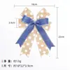 Fita de Laço de Linho com Bolinhas Fita de Linho Imitação Laço de Natal DIY Atacado Direto do Fabricante