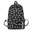 Nova Mochila com Elemento de Laço, Grande Capacidade, Mochila Escolar Casual e Simples para Alunos do Ensino Fundamental II e Médio, Mochila Leve e Texturizada