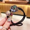 Cuerda para el pelo de alta gama con perlas brillantes y diamantes de Dongdaemun, Corea del Sur, nueva banda para el pelo 2024, banda para el pelo, textura de banda para el pelo, accesorios de moda para el pelo