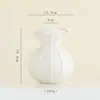 Jarrón de Cerámica Blanco Minimalista Shumen Decoración para Arreglo Floral de Sala de Estar en Casa Lujo Ligero Gama Alta Recipiente Decorativo Hidropónico