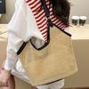 Bolso Tejido Casual para Mujer 2025 Nueva Moda Trendy Retro Bolso Tote Bolso de Paja Versátil Gran Capacidad Bolso de Hombro