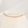 Pulseira de Moda Minimalista Versátil para Mulheres com Zircônia de 5mm, Imitação de Moissanita, Design de Fileira Única em 2 Estilos