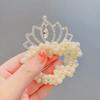 Accesorios para el cabello corona tocado infantil femenino liga para el pelo banda elástica cuerda para la cabeza de princesa bola en la cabeza niña pequeña anillo para el pelo de perla artefacto