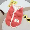 Roupas para Filhotes Outono e Inverno Roupas Bichon Poodle Ursinho Roupa Quente com Forro de Lã Colete Colete Roupas para Pet