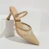 Sandalias Cerradas de Malla con Tira de Moda y Versátiles para Mujer Verano Nuevas Llegadas Suela Suave Tacones Altos 2026