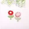 Acessórios de chapéu de fábrica direta, apliques para reparo de roupas, cor criativa, bordado de flor com borda de seda brilhante, adesivos de tecido