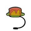 Gorra de Paja Nueva Transfronteriza, Cubierta de Paja de Dibujos Animados Gourmet, Recuerdos Divertidos y Personalizados para Fiestas, Hebilla Decorativa de Tapón de Polvo