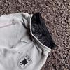 Calça de Moletom Y2K High Street Europeia e Americana Transfronteiriça Ins Cintura Dupla Estampada Bordada Street Dobrável Perna Reta Casual Longa