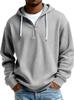Sudadera con Capucha Pesada de Manga Larga para Hombre, Color Sólido, Holgada, Moderna, Deportiva Casual, Europea y Americana, Nueva