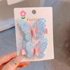 Novo Acessório de Cabelo Infantil com Bordado de Borboleta de Camada Dupla para Viagem de 1º de Maio Super Fada Menina Doce Fofa Menininha