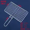 Pinzas para barbacoa pinzas para asar pescado acero inoxidable engrosado doméstico comercial tamaño grande y pequeño red para parrilla de barbacoa acero inoxidable antiadherente